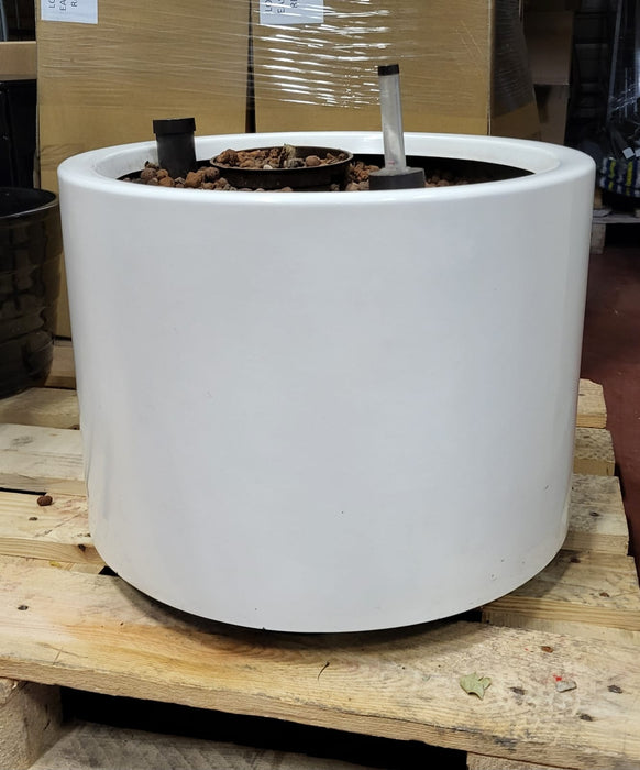 Plantenpot, wit / kunststof + hydrokorrels, diameter x H 50 x 39 cm