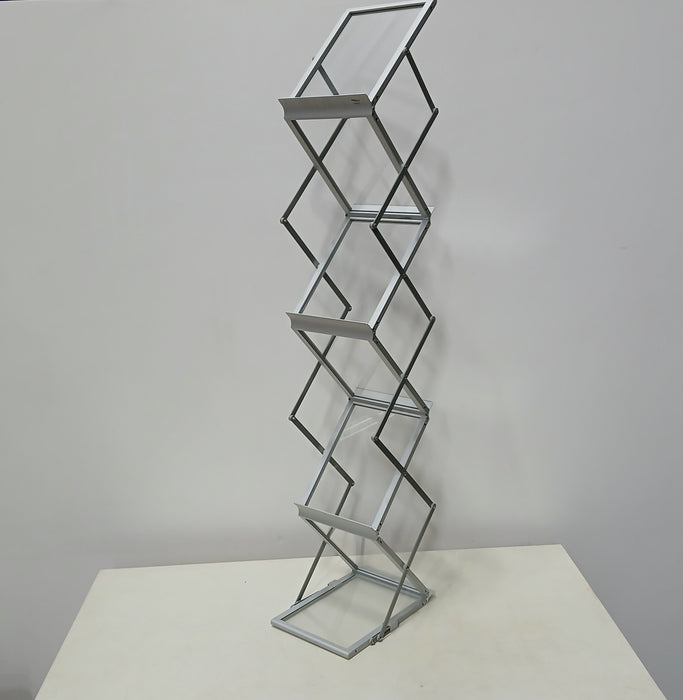 Deflecto draagbare folderhouder, metaal, 27,5 x 150 x 37 cm