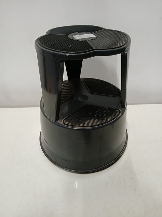 Verrijdbaar opstapje, zwart/staal, H 45 , dia. 20/29 cm