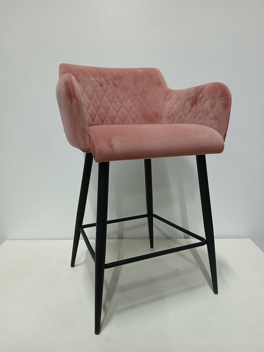 Dami Living barkruk, Rose Velvet / Boucle, 54,5 x 56 x 88 cm