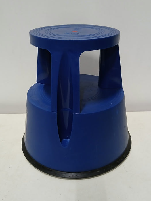 Verrijdbaar opstapje, blauw kunststof 42,5 x 44,5 / 29 cm