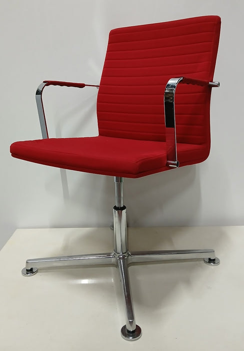 Viasit Pure vergaderstoel, rood / chroom, 58 x 60 x 93 cm