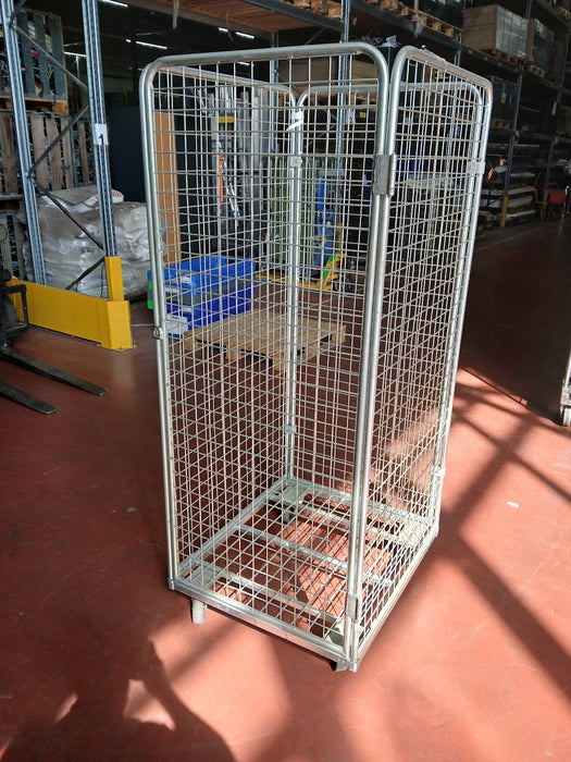 Rolcontainer (afsluitbaar), RVS, B x D x H 70 x 80 x 175 cm