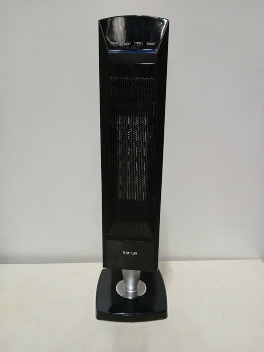 Sencys kolomventilator/kachel, zwart