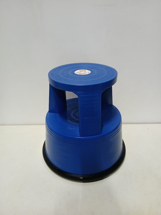 Verrijdbaar opstapje, blauw, Diam. x H 44 / 29 x 44 cm