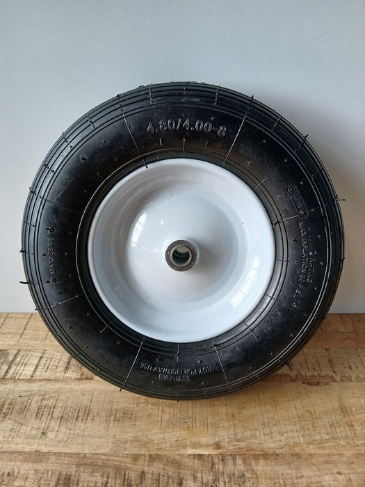 Kruiwagen / reservewiel, witte stalen velg, 4.80 / 4.00-8