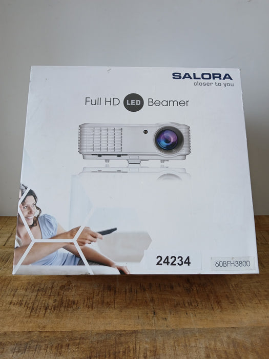 Salora 600BFH3800 beamer, wit, nieuw in de verpakking!!!!