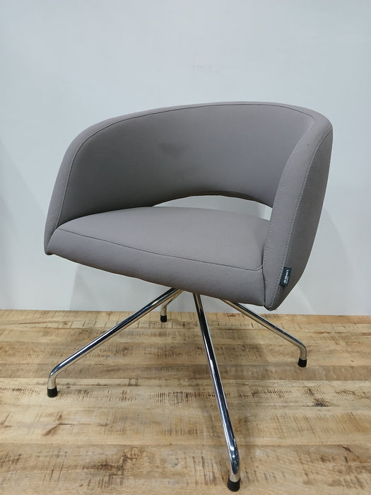 Drabert design fauteuil, grijs, zitmaten BxDxH 47x47x49 cm