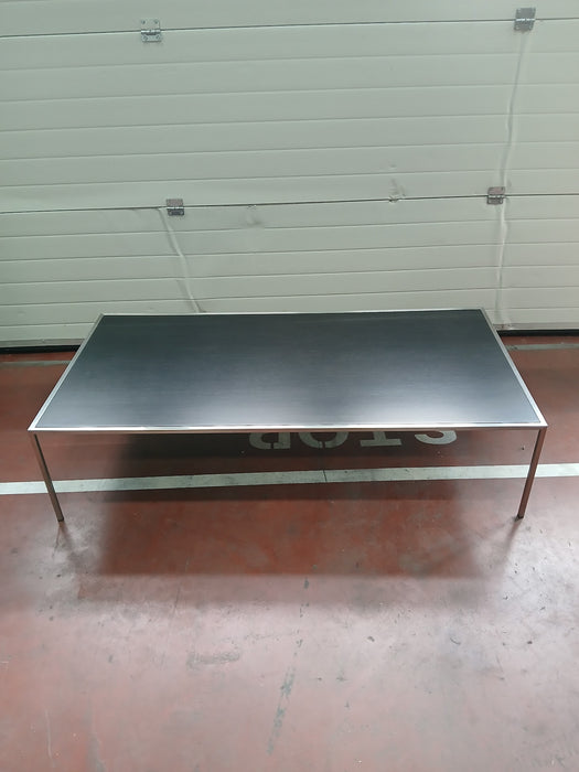 Salontafel, zwart / metaal, 142 x 71 x 35 cm