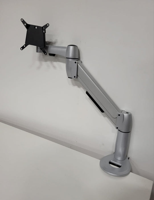 Spaceco SA01QC-BT, single monitorarm, zilvergrijs.