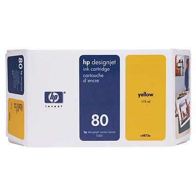 HP 80 c4848a inktcartridge, geel, 350 ml
