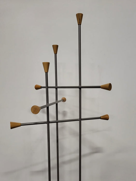 Design kapstok Twister Sputnik, grijs, diameter voet 46, Hoogte 196 cm