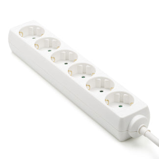 Kaiser stekkerdoos 6 aansluitingen, wit