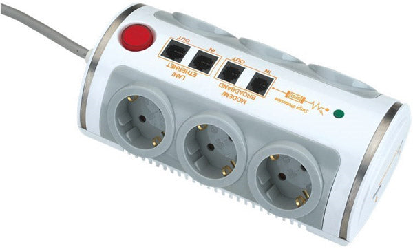 Ningbo GES 055 ,Multi stekkerdoos, grijs /wit