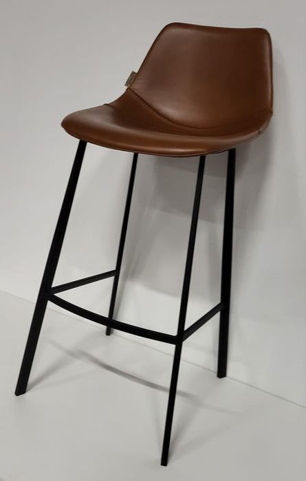 Dutchbone Franky barkruk, cognac leder