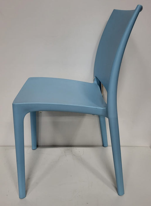 Siesta Maya kantinestoel, blauw, 4-poot onderstel