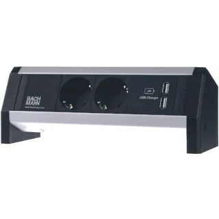 Bachmann 902.0192 stekkercombinatie zilver (2xUSB)