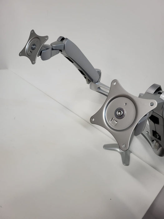 Ergotron LX DUAL, monitorarm, zilver, met klem.