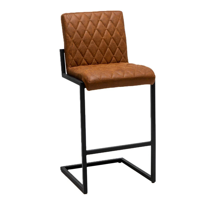 Bronx71 Anaheim barkruk, cognac eco-leer, 49 x 60 x 113 cm