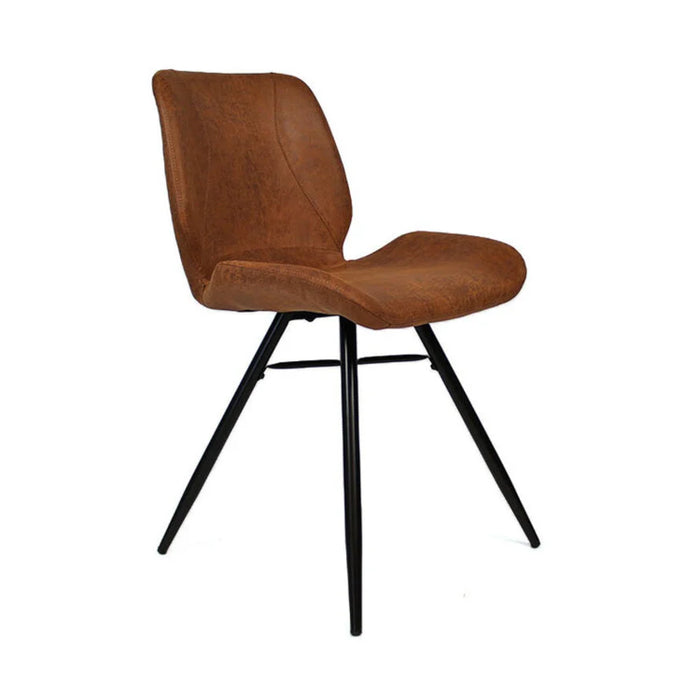 Bronx71 Jacksonville eetkamerstoel, cognac/eco-leder, 46,5 X 55 X 81,5 cm