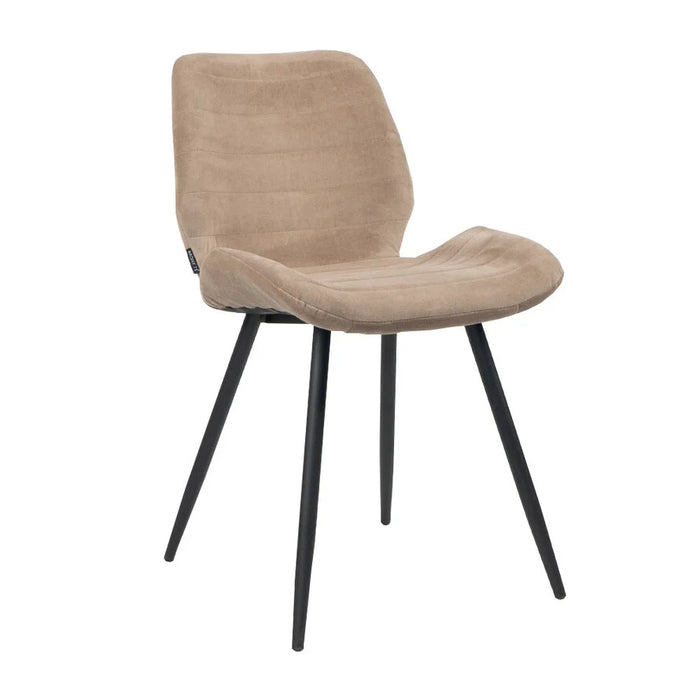 Bronx71 New York, stoel, taupe velvet, 54 x 47 x 77 cm