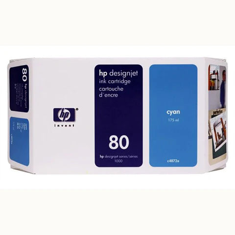 HP 80 c4872a inktcartridge, cyaan, 175 ml