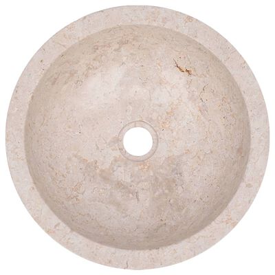 VidaXL gootsteen, creme marmer, 40 x 12 cm
