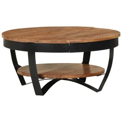 VidaXL salontafel, massief acaciahout, 65 x 65 x 32 cm