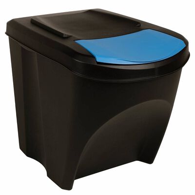 VidaXL afvalbak, set van 3 stuks, antraciet, 25L ieder