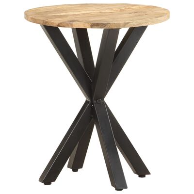 VidaXL bijzettafel, zwart / manghout, 48 x 48 x 56 cm