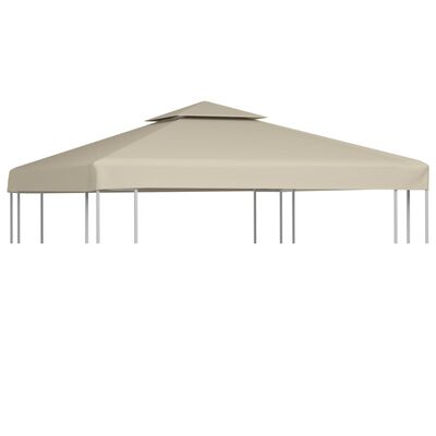 VidaXl Vervangend tentdoek prieel, beige, 3 x 3 meter