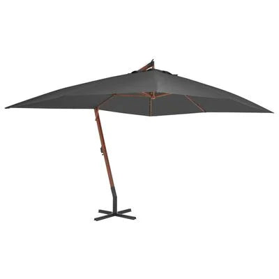 VidaXL zweefparasol, antraciet, 400 x 300 cm