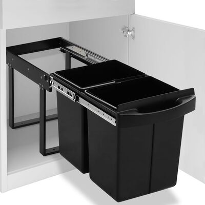 VidaXL inbouwprullenbak, uitrekbaar, 51.8 x 34 x 41.3 cm