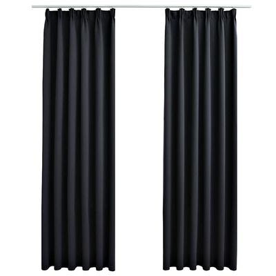VidaXL gordijnen verduisterd, zwart, B x H 140 x 225 cm