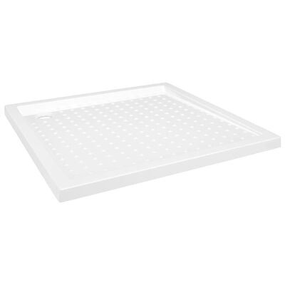 VidaXL douchebak, wit met noppen, 80 x 80 x 4 cm