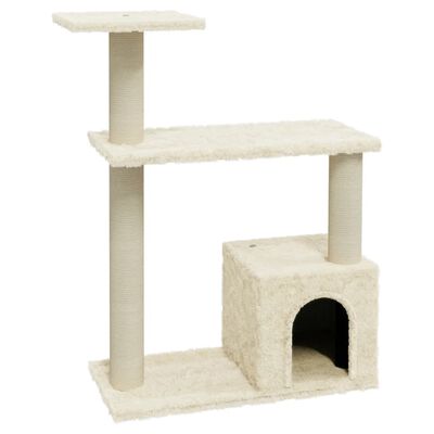 VidaXL kattenkrabpaal, creme, 70 cm