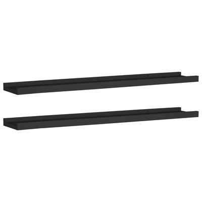 VidaXL VidaXL fotoplank, MDF zwart, 80 x 9 x 3 cm