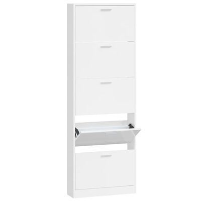 VidaXL schoenenkast, hoogglans wit, 59 x 17 x 169 cm