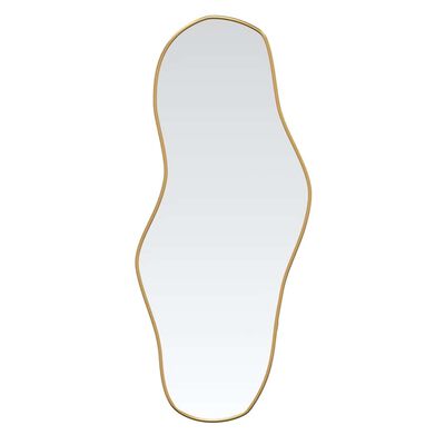 VidaXL wandspiegel, zwart, goud, 60 x 25 cm