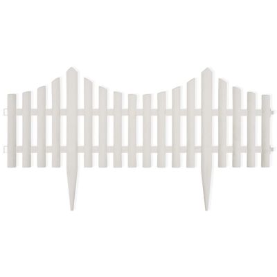 VidaXL gazonranden, wit, 17 stuks, 10 meter