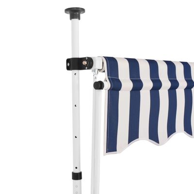 VidaXl luifel, blauw / wit gestreept, breedte 300 cm
