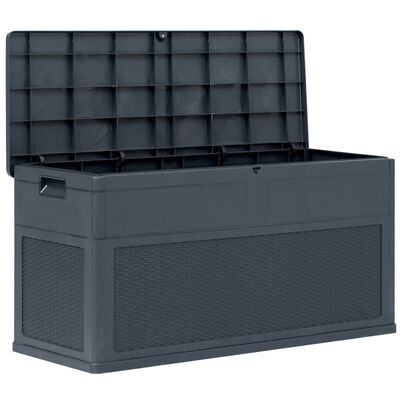 VidaXL Opbergbox, antraciet, 119 x 46 x 60 (320 liter)