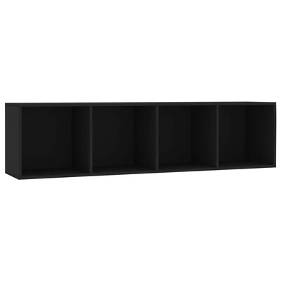 VidaXL Boekenkast/tv meubel, zwart, 143 x 30 x 36 cm