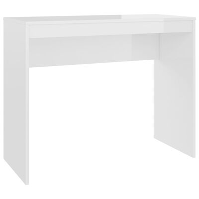 VidaXl bureau, hoogglans wit, B x D x H 90 x 40 x 72 cm