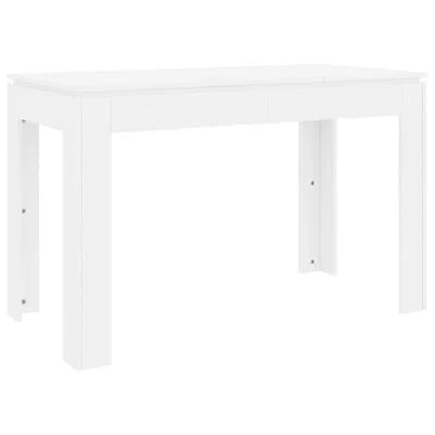 VidaXL eettafel, wit, 120 x 60 x 76 cm