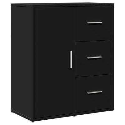 VidaXL dressoir, hout / zwart, B x D x H 60 x 31 x 70 cm
