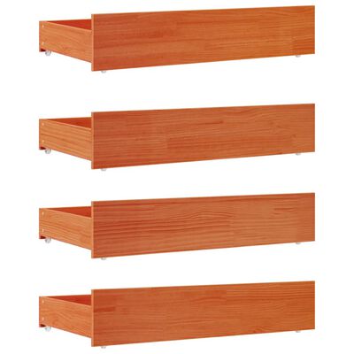 VidaXL bedlades, grenen / wasbruin, 90 x 57 x 18 cm