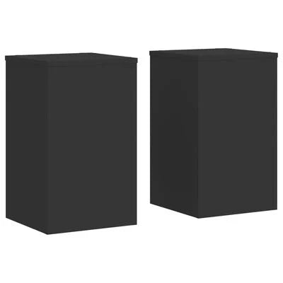 VidaXL plantenstandaard, zwart, 50 x 30 x 30 cm, 2st