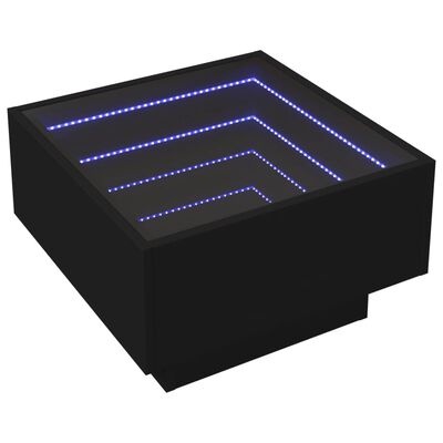 VidaXL salontafel, zwart, 50 x 50 x 30 cm, incl. led