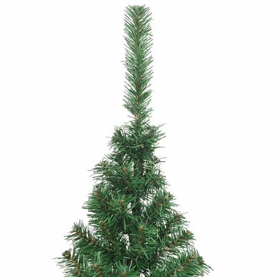 VidaXL kunstkerstboom, groen PVC, 210 cm hoog, half